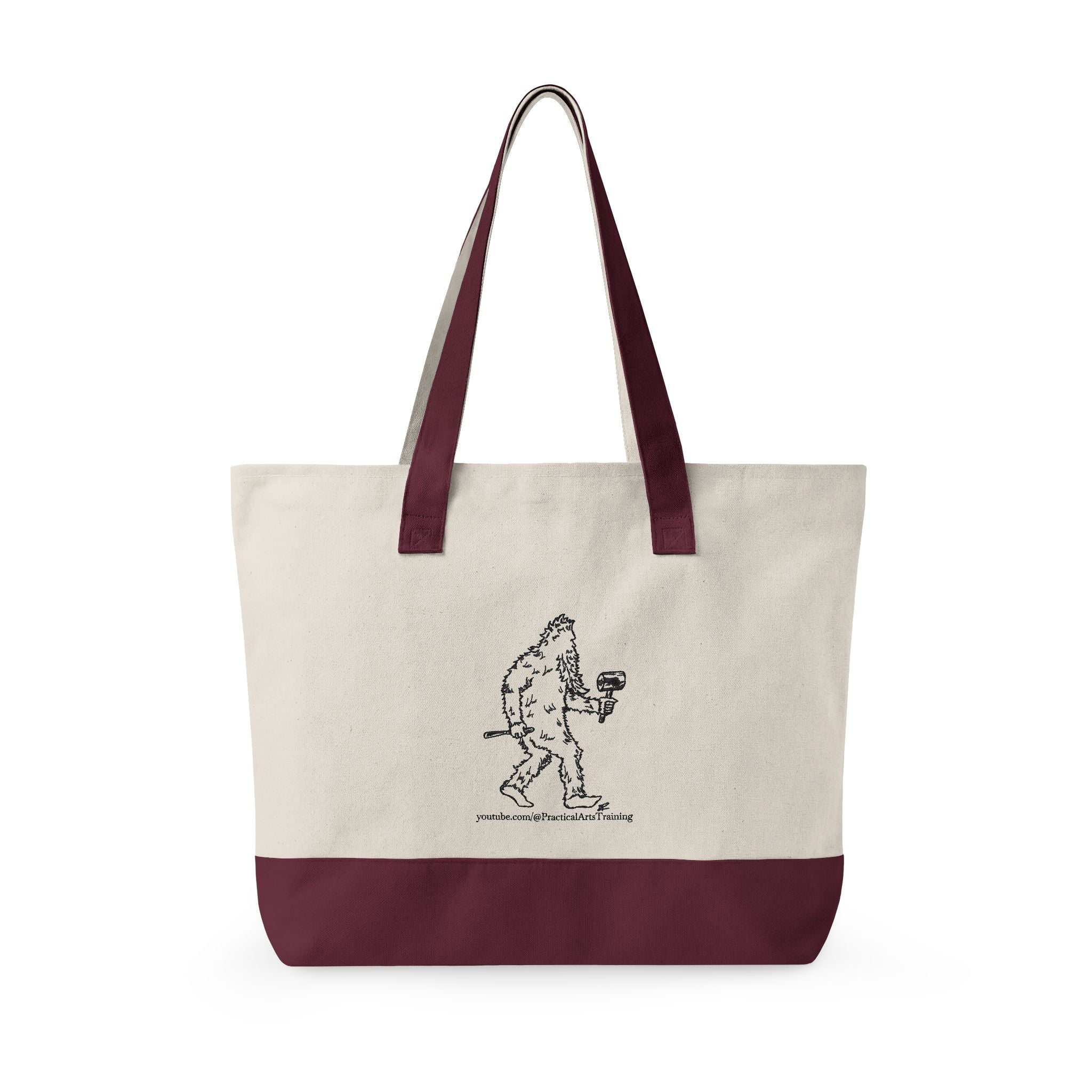 Zippered Canvas Market Tote Bag -- Practical Arts with Jack