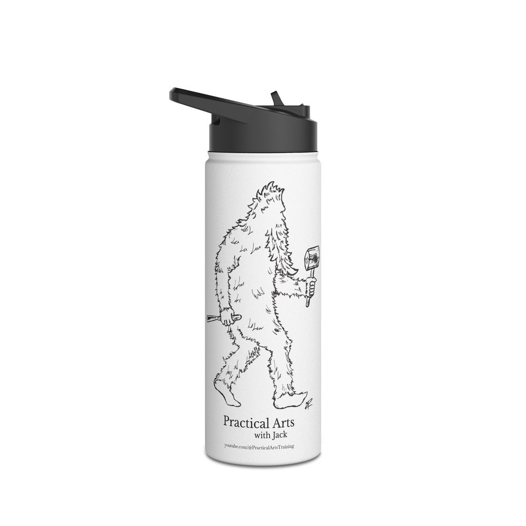 Crafty Jack Stainless Steel Water Bottle with Graphic "Crafty Jack Sasquatch" (12oz, 18oz, and 32oz)