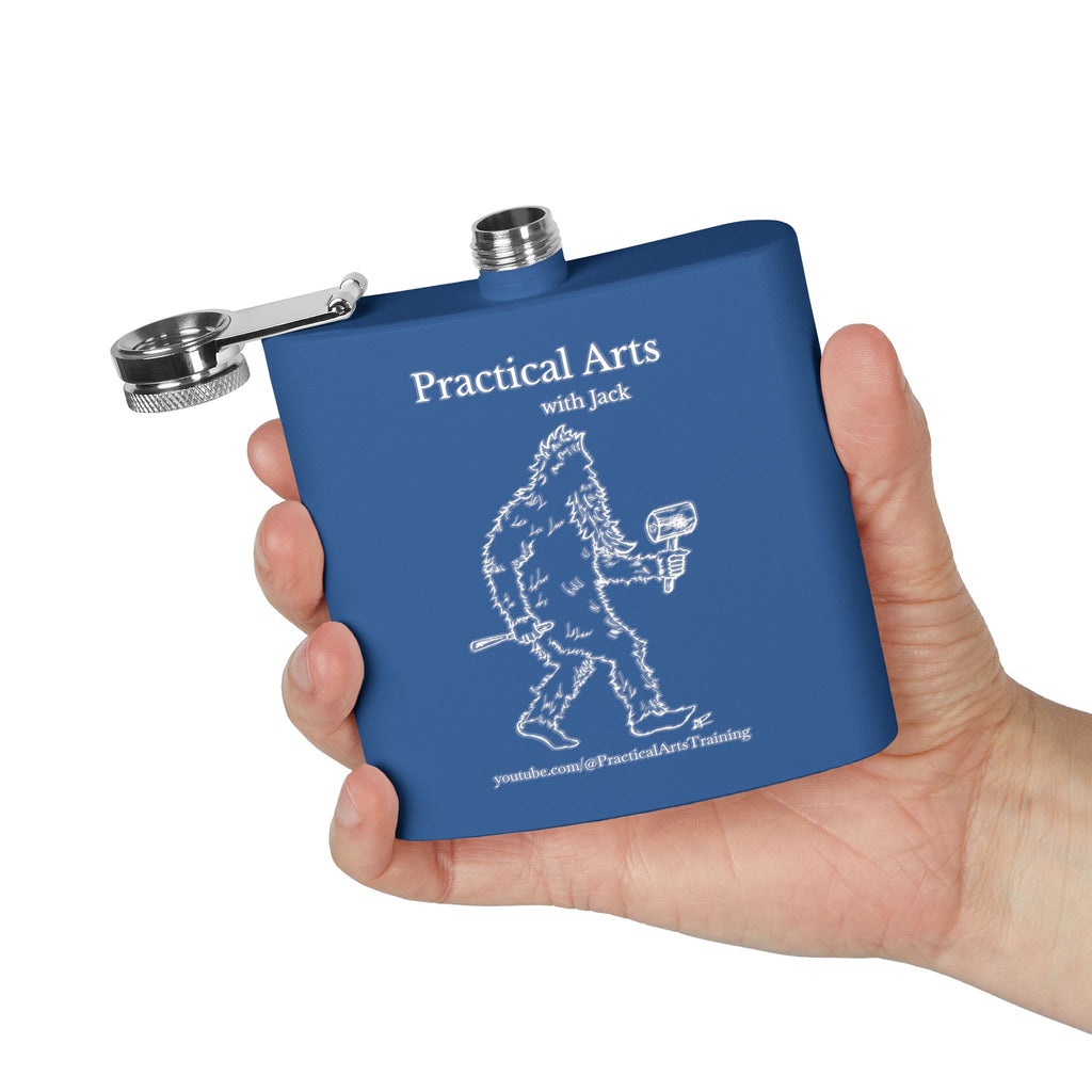 Crafty Jack the Sasquatch Woodcarver Flask — 6oz Stainless Steel