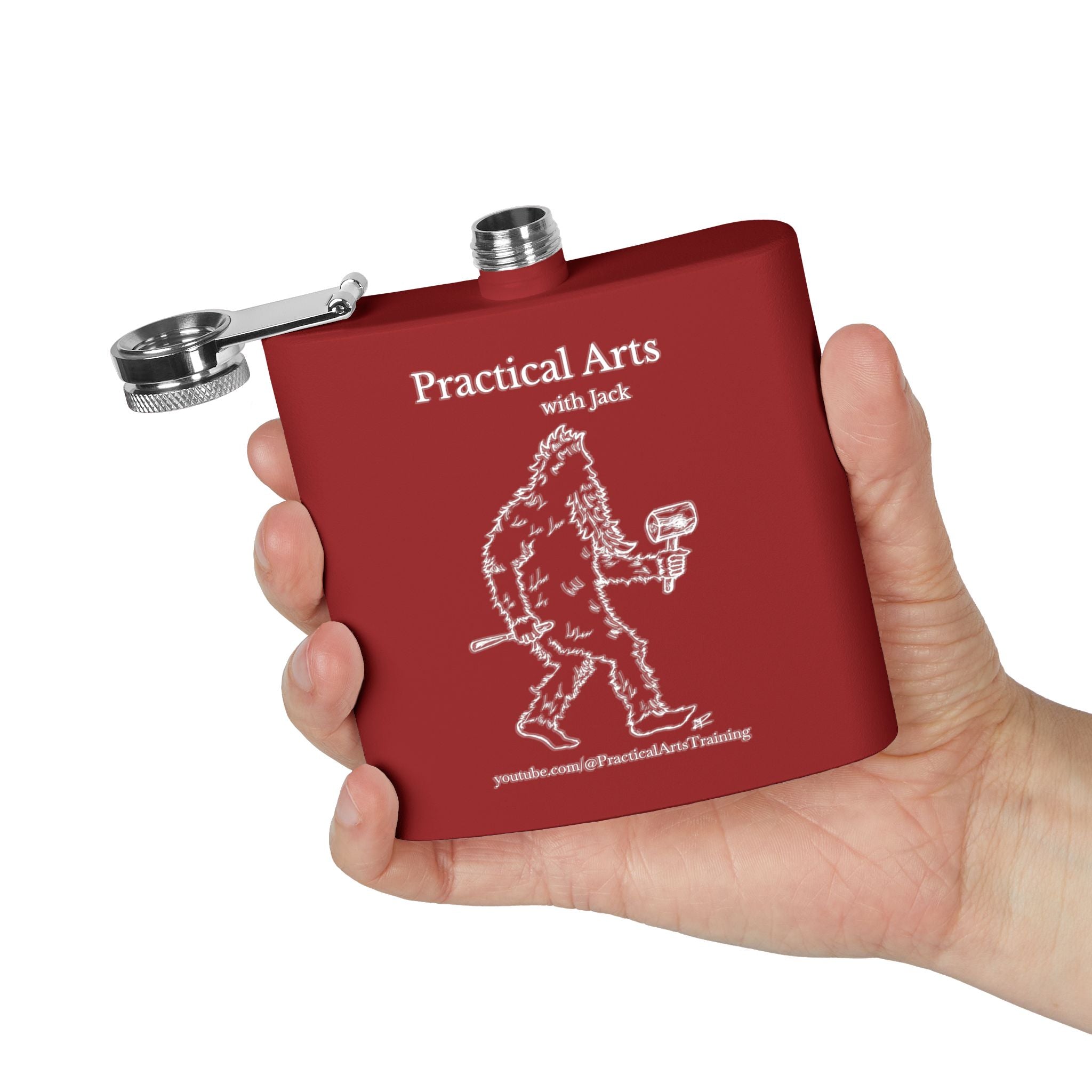 Crafty Jack the Sasquatch Woodcarver Flask — 6oz Stainless Steel