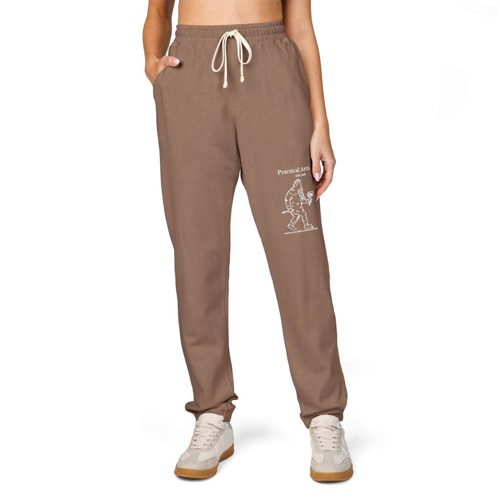 Crafty Jack the Sasquatch Woodcarver Sweatpants — Crafty Bigfoot Fleece Pants