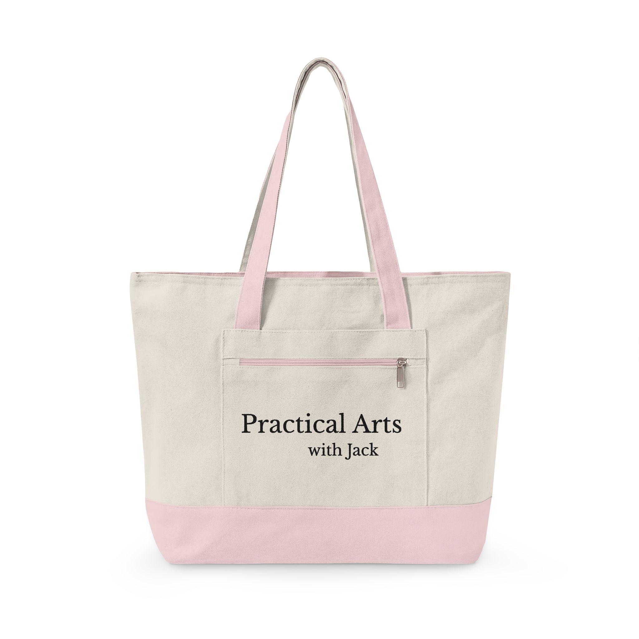 Zippered Canvas Market Tote Bag -- Practical Arts with Jack