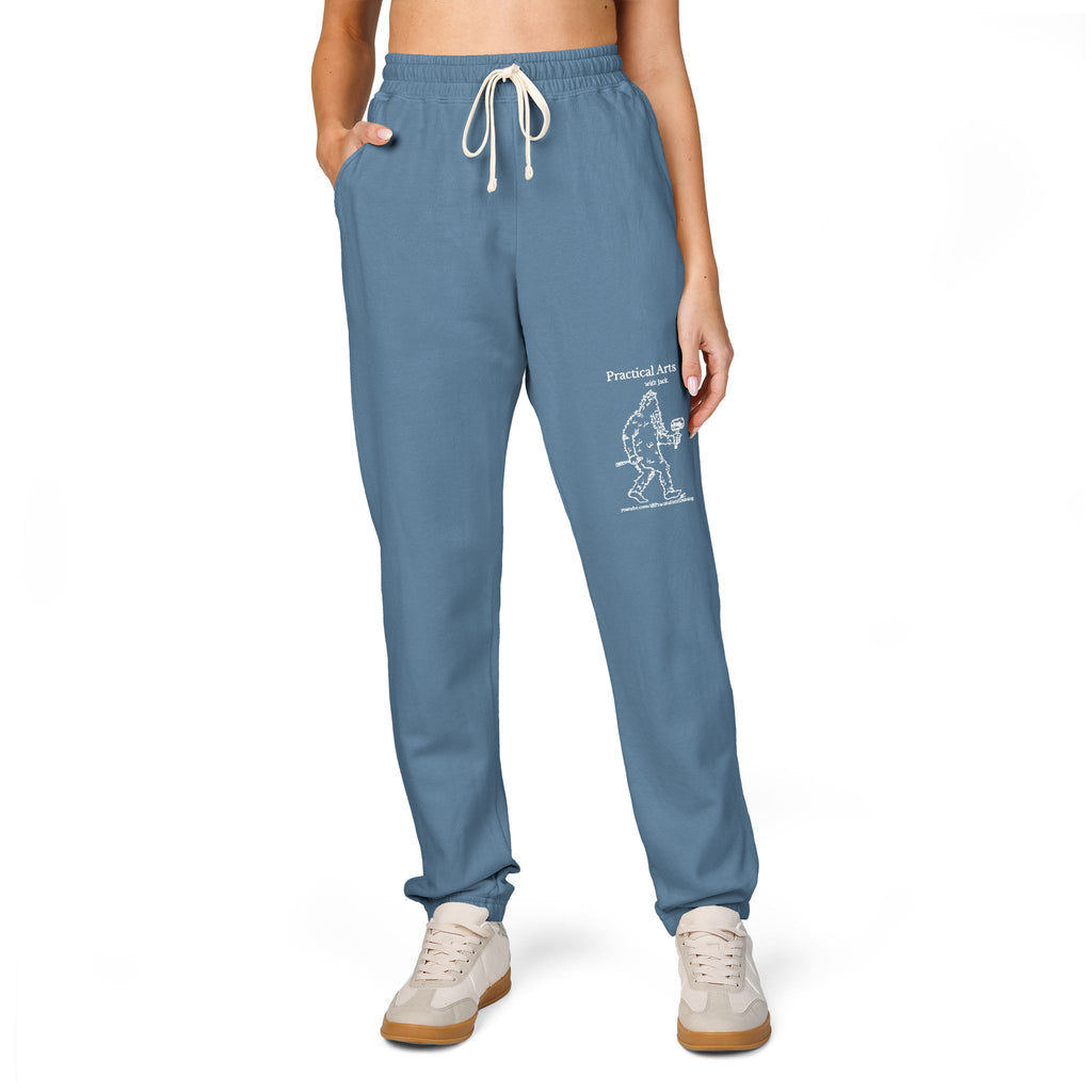 Crafty Jack the Sasquatch Woodcarver Sweatpants — Crafty Bigfoot Fleece Pants