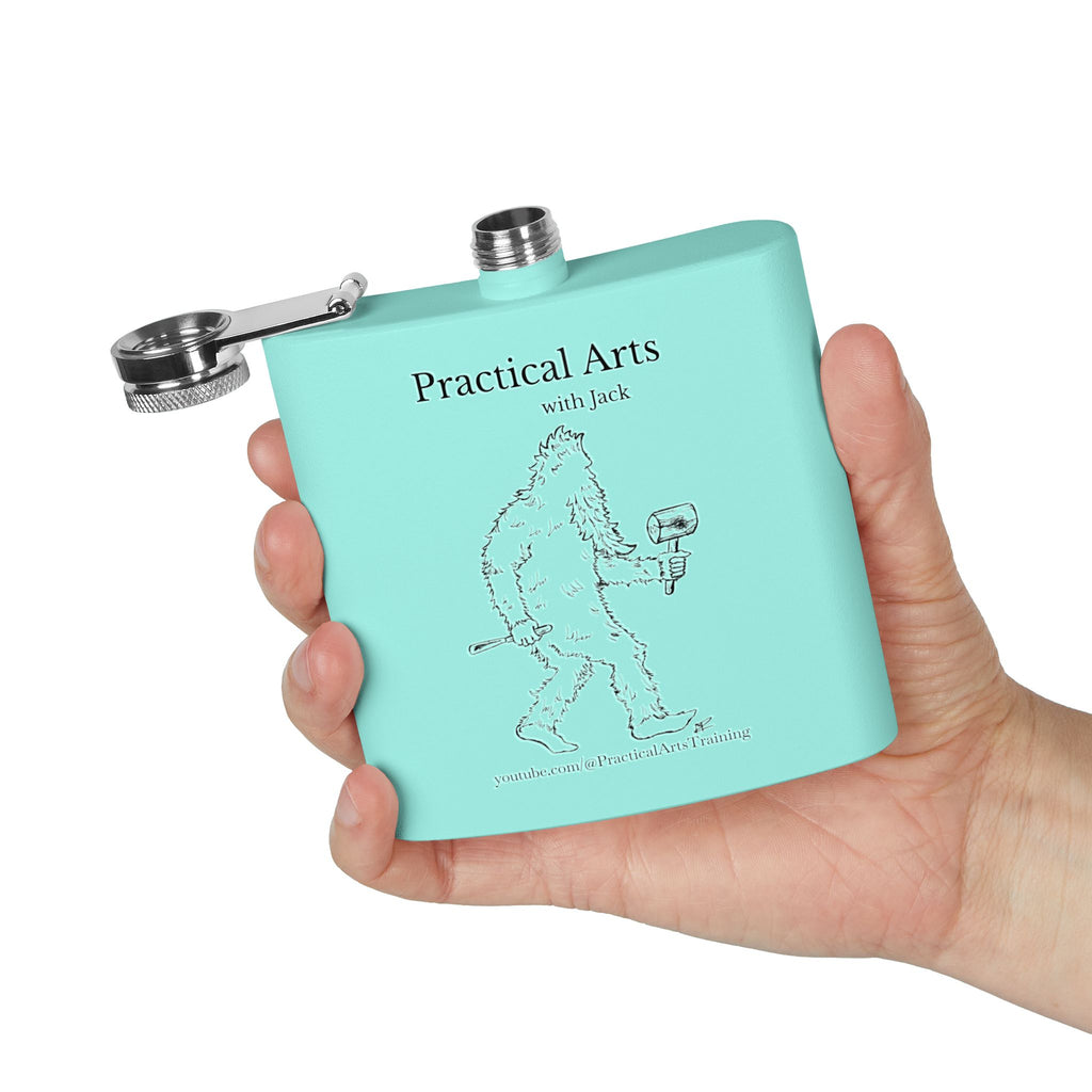 Crafty Jack the Sasquatch Woodcarver Flask — 6oz Stainless Steel