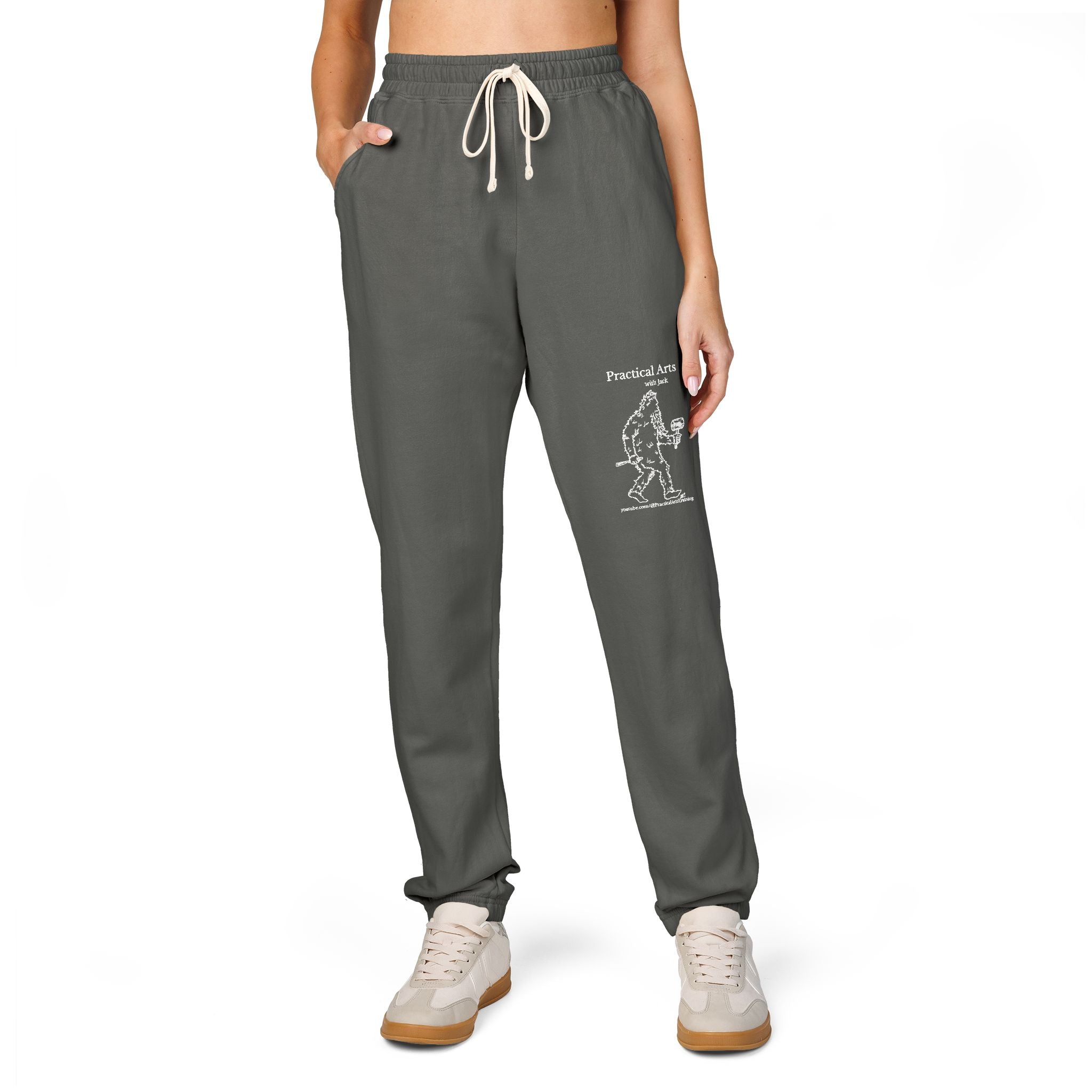 Crafty Jack the Sasquatch Woodcarver Sweatpants — Crafty Bigfoot Fleece Pants