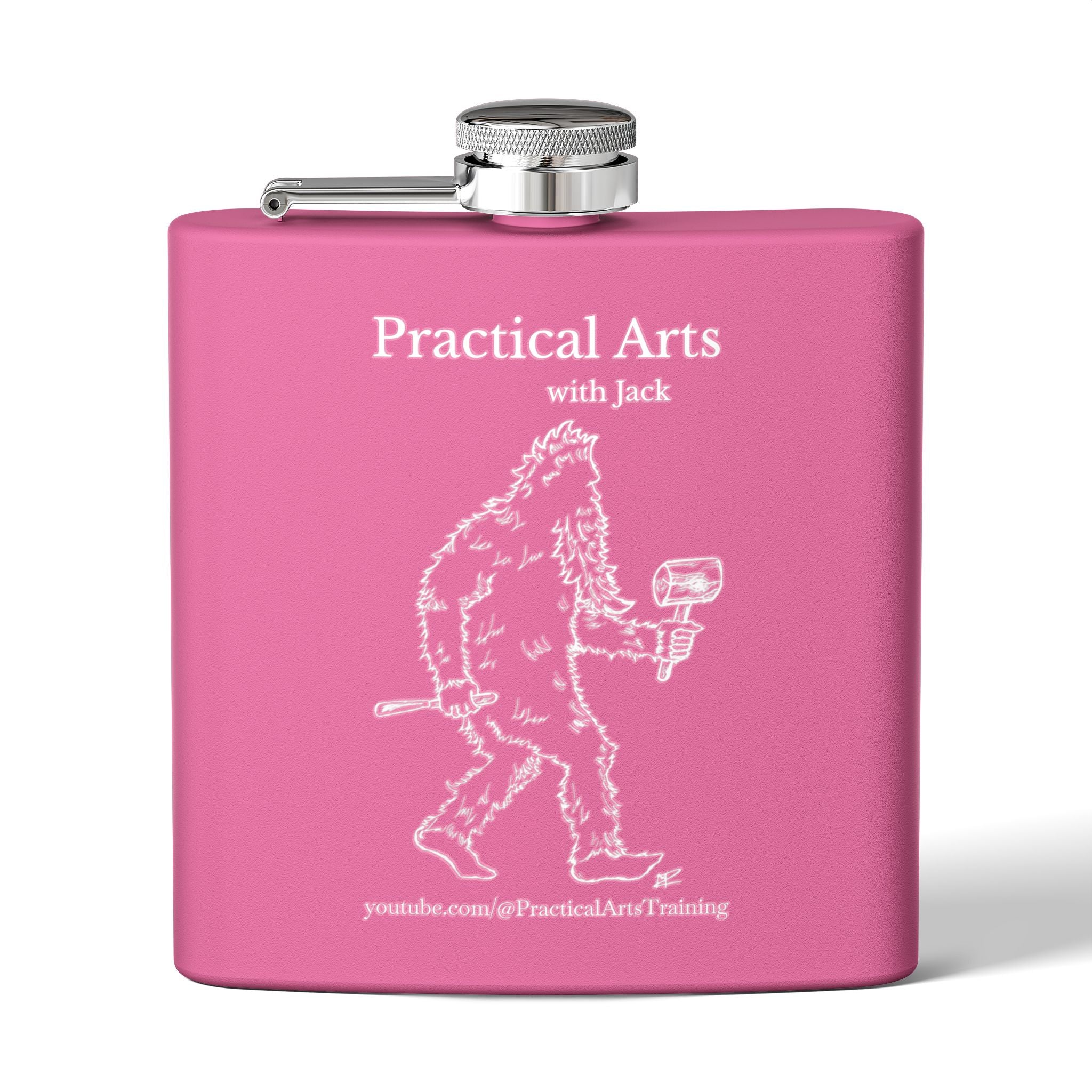Crafty Jack the Sasquatch Woodcarver Flask — 6oz Stainless Steel