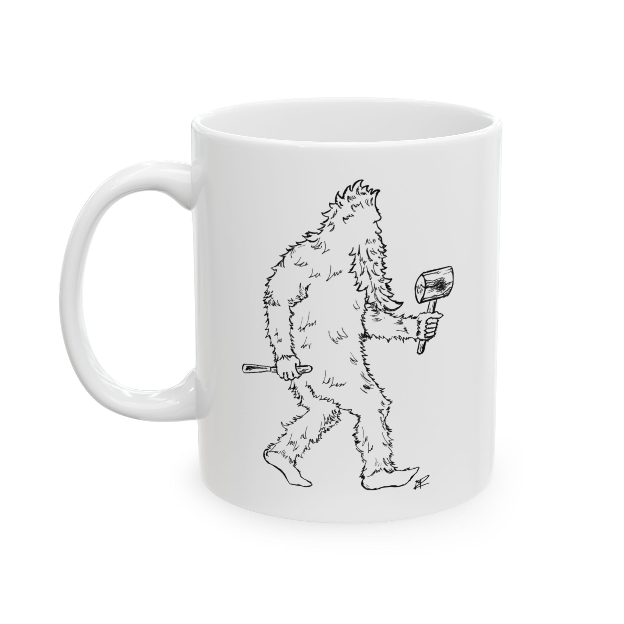Crafty Jack's Sasquatch Graphic Mug in White —  (11oz/15oz)