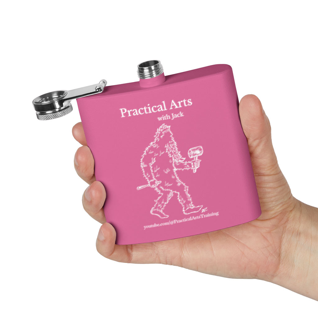 Crafty Jack the Sasquatch Woodcarver Flask — 6oz Stainless Steel