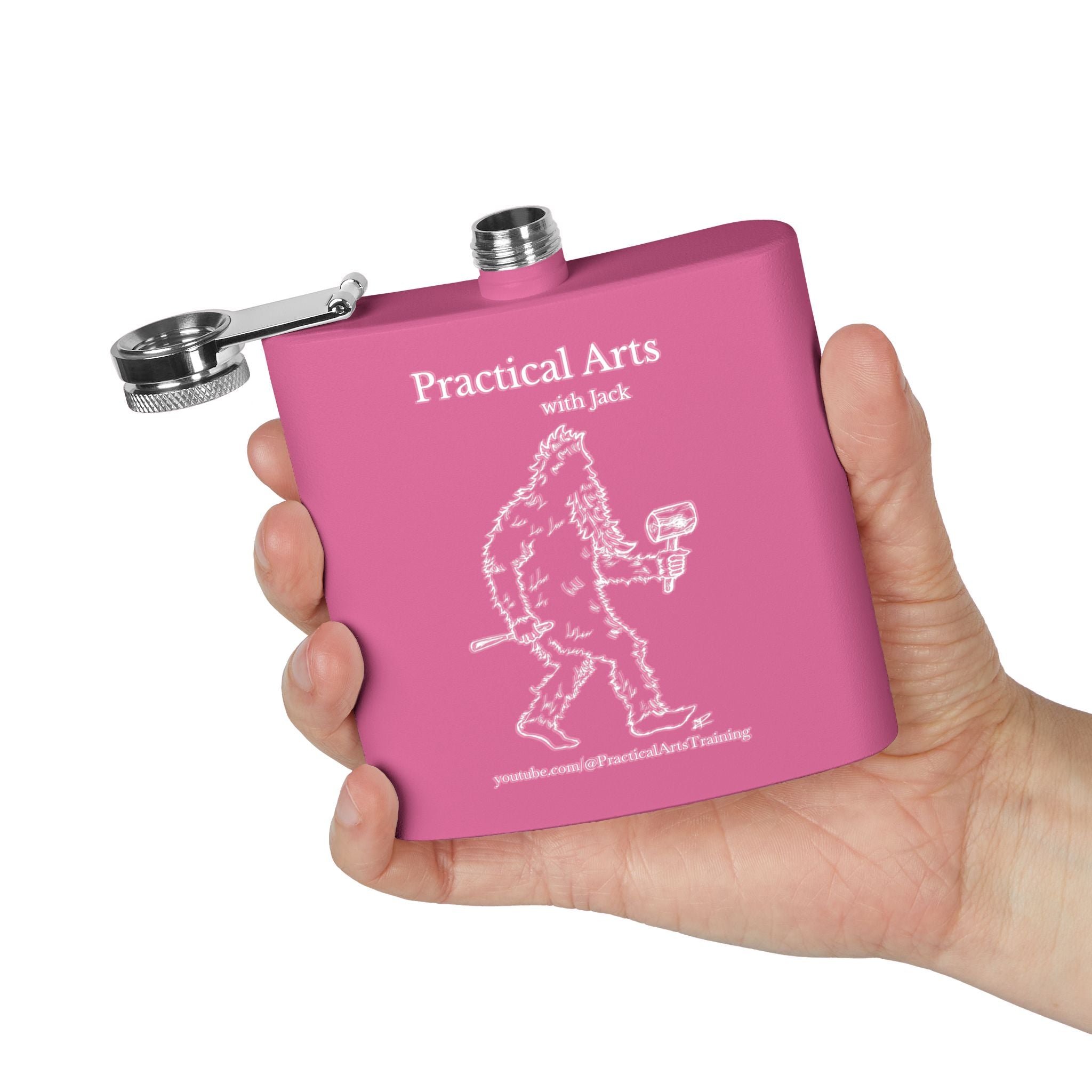 Crafty Jack the Sasquatch Woodcarver Flask — 6oz Stainless Steel