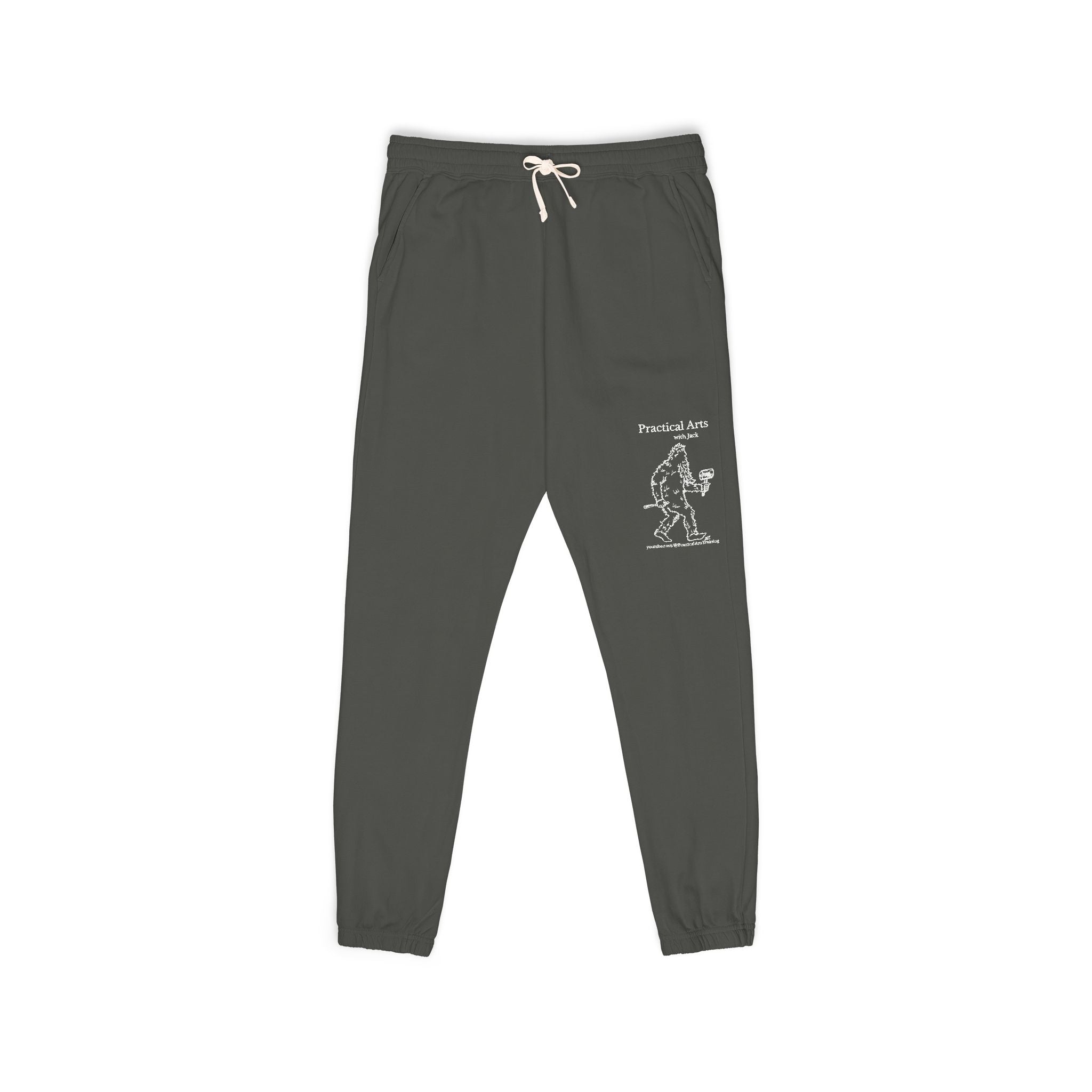 Crafty Jack the Sasquatch Woodcarver Sweatpants — Crafty Bigfoot Fleece Pants