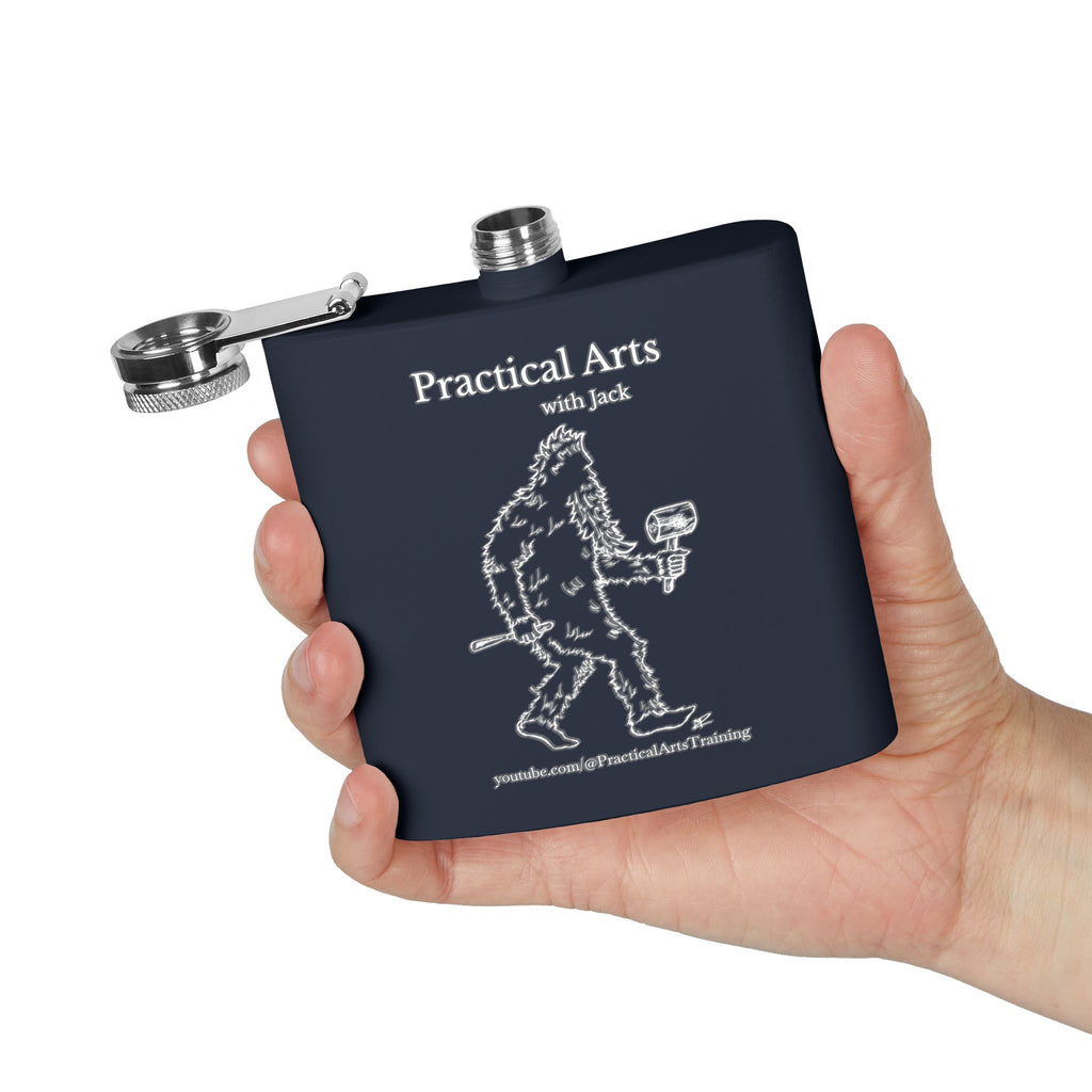 Crafty Jack the Sasquatch Woodcarver Flask — 6oz Stainless Steel