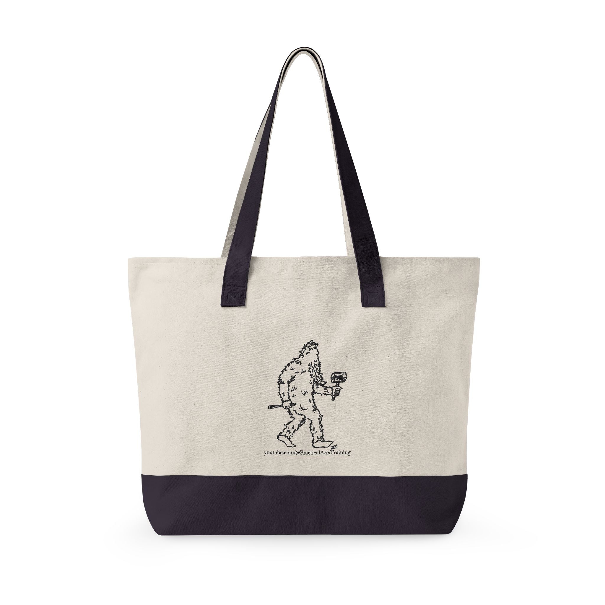 Zippered Canvas Market Tote Bag -- Practical Arts with Jack