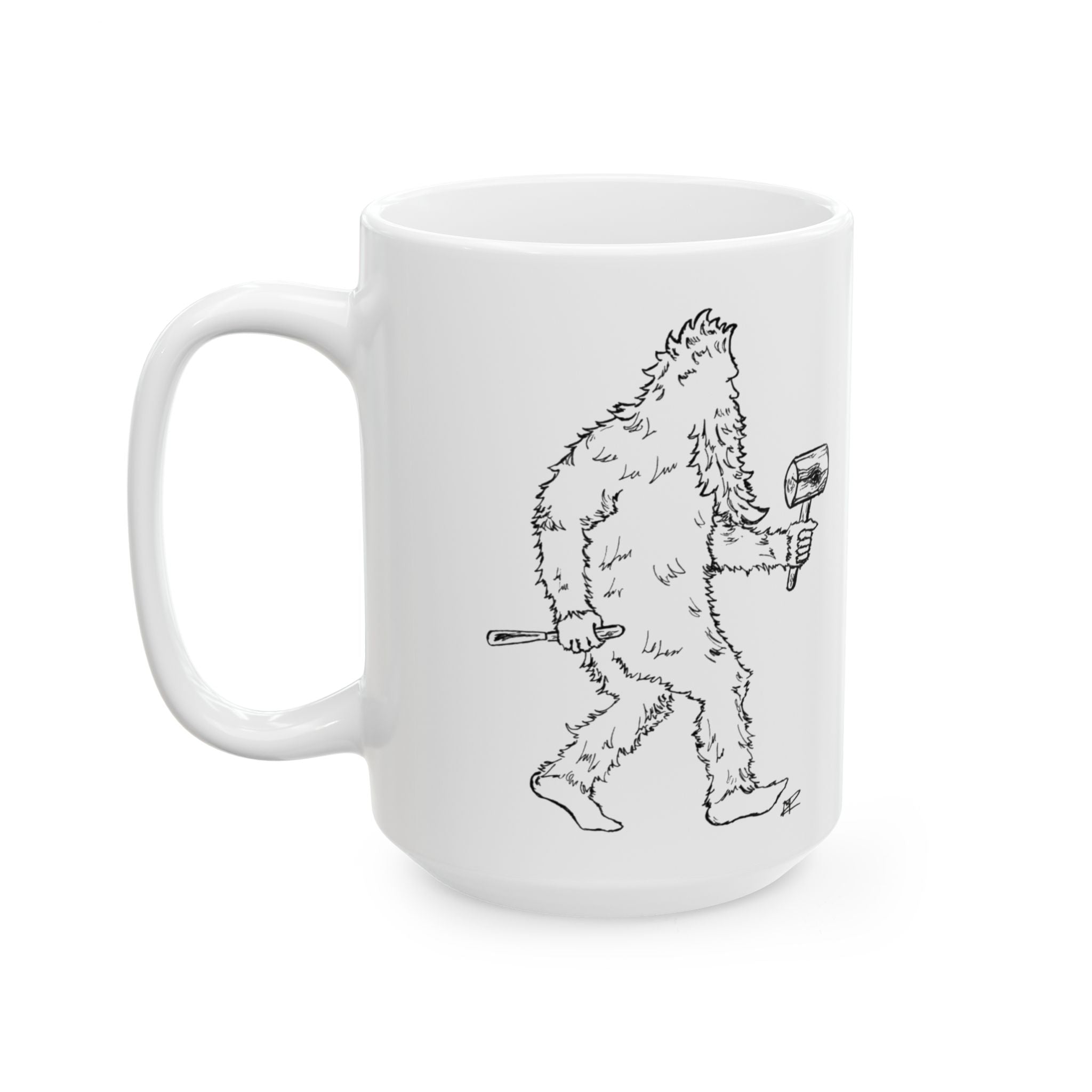 Crafty Jack's Sasquatch Graphic Mug in White —  (11oz/15oz)