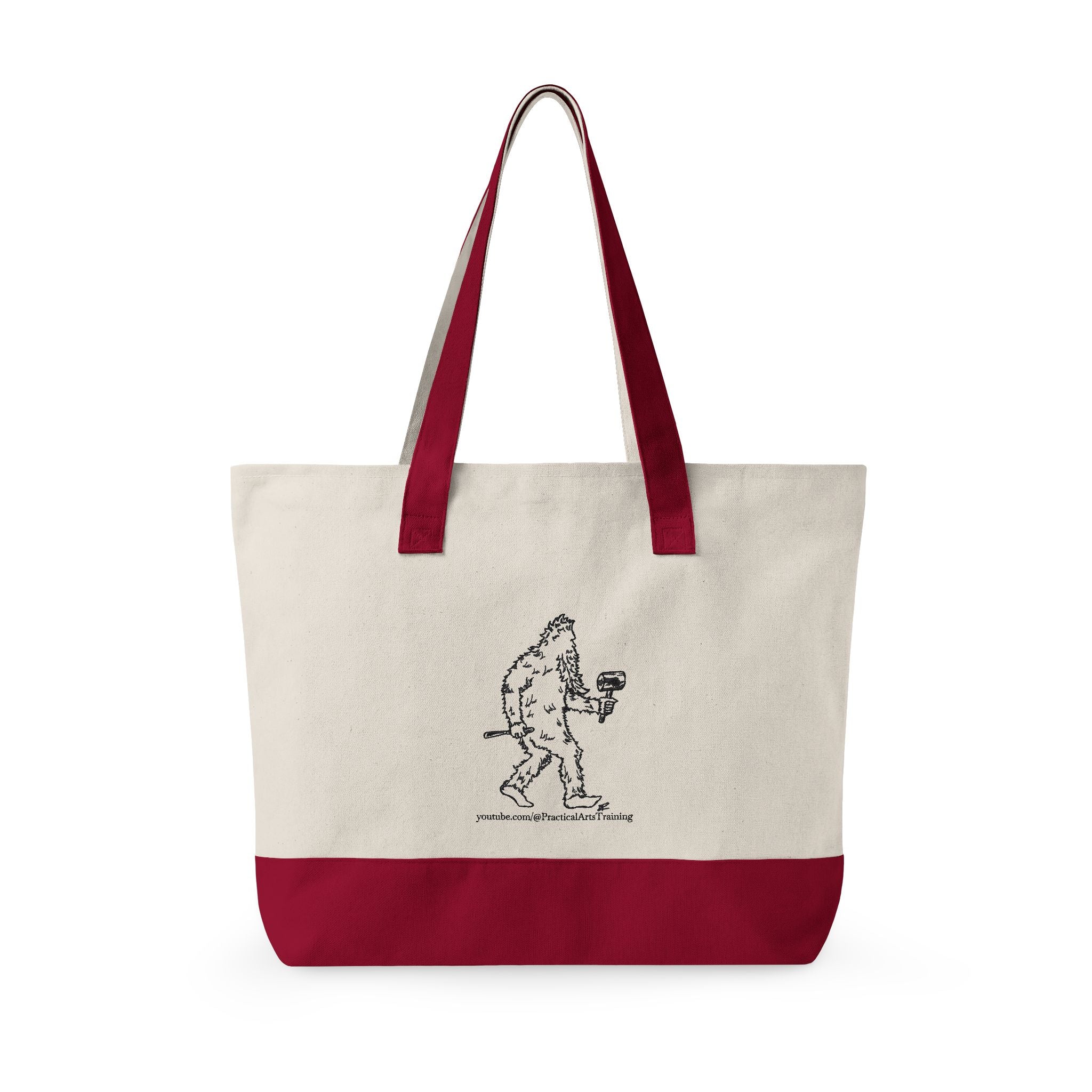 Zippered Canvas Market Tote Bag -- Practical Arts with Jack