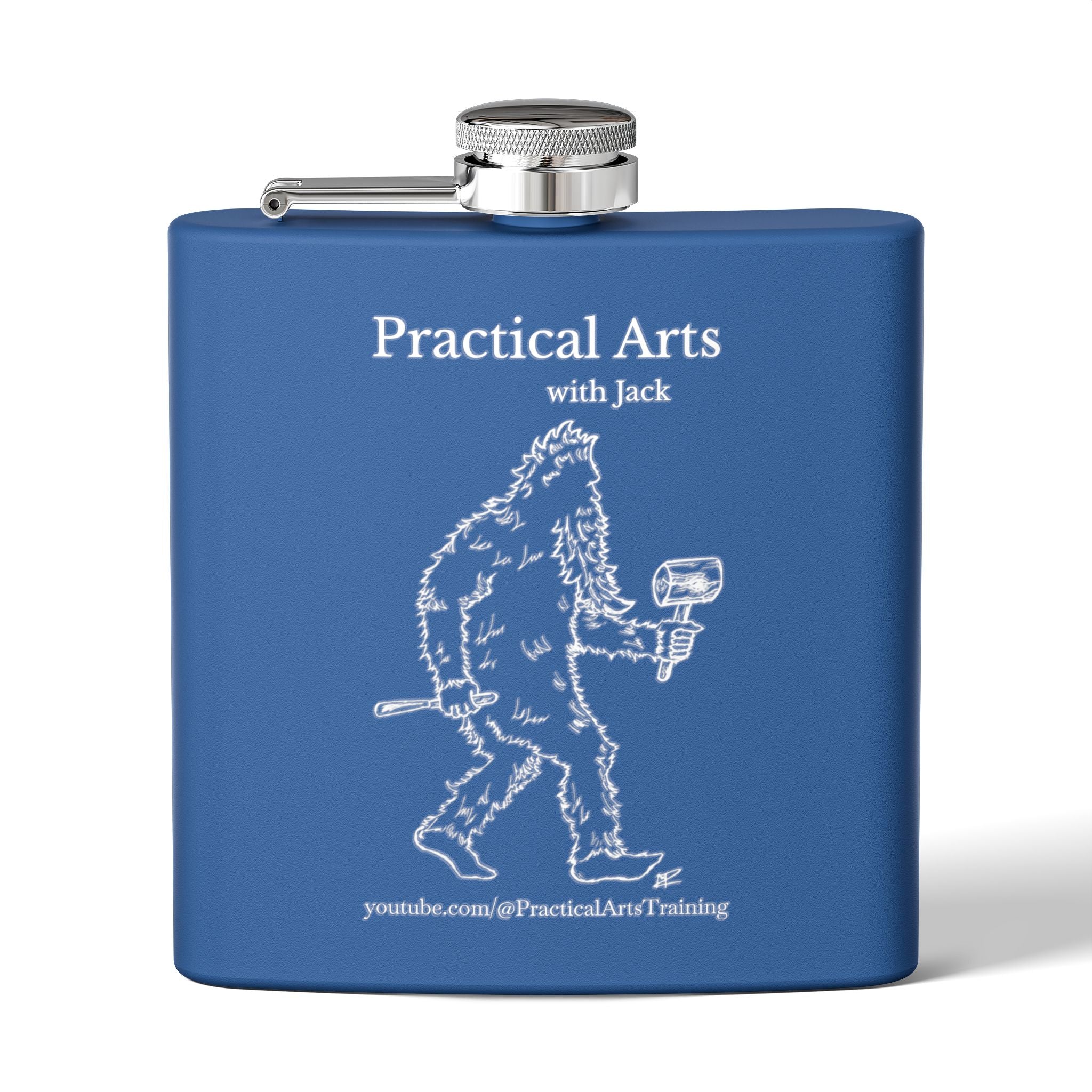 Crafty Jack the Sasquatch Woodcarver Flask — 6oz Stainless Steel