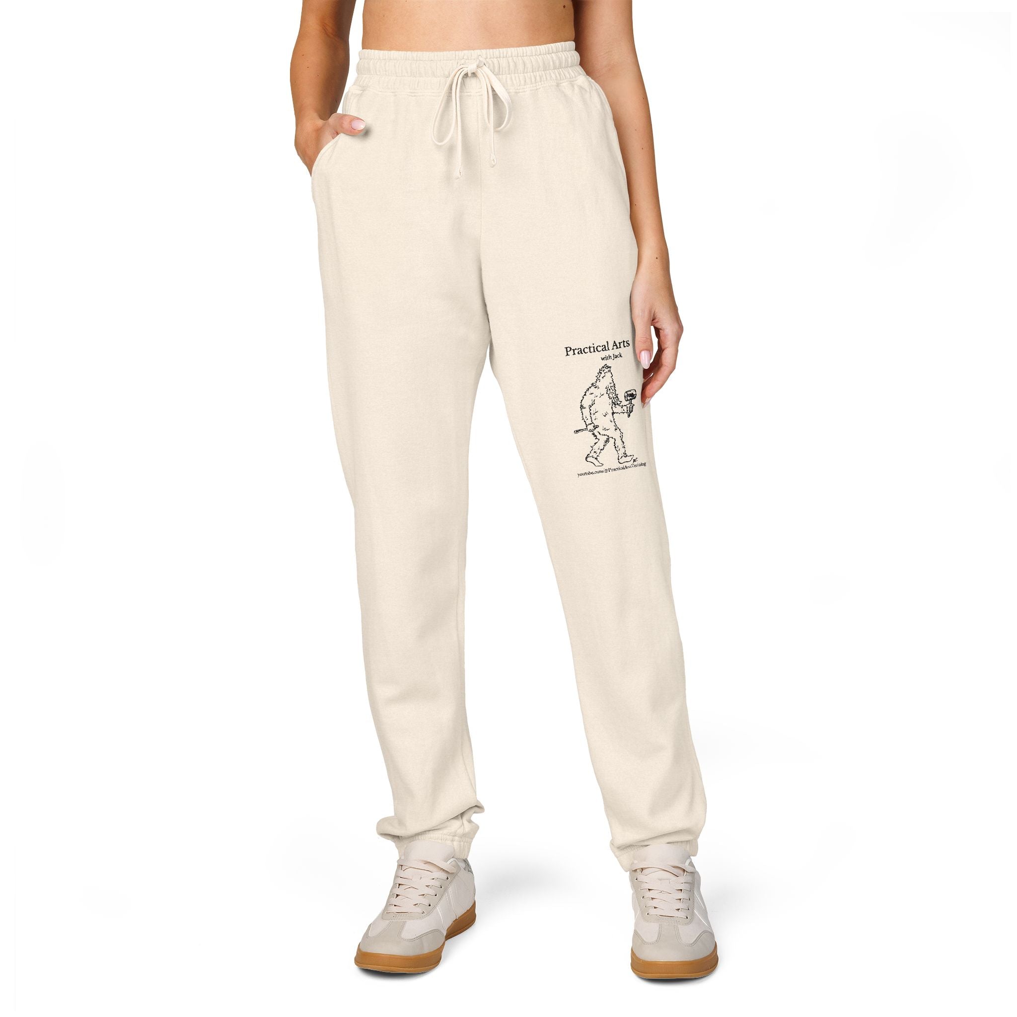 Crafty Jack the Sasquatch Woodcarver Sweatpants — Crafty Bigfoot Fleece Pants